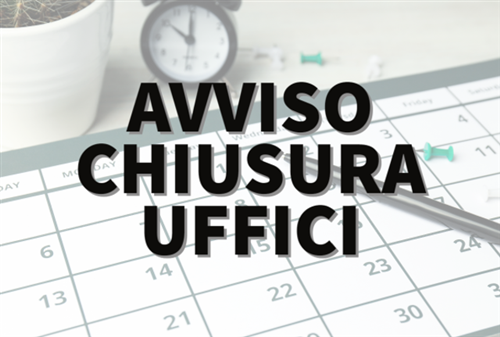 Avviso di chiusura uffici comunali