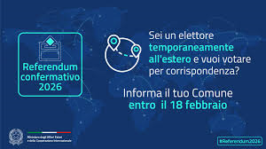 Elettori temporaneamente domiciliati all'estero.